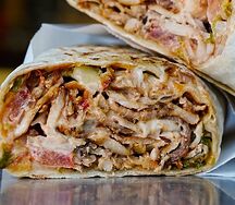 Шаурма чесночная со свининой