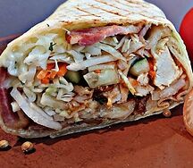 Шаурма чесночная с индейкой