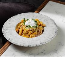 Маккерони с брискетом