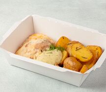 Курица с сыром и мини-картофелем