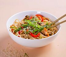 Лапша удон с морепродуктами