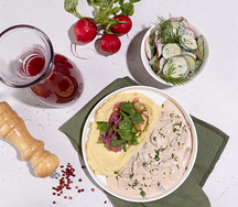 Комбо бефстроганов и салат с грядки