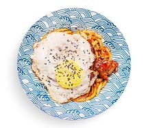 Яки-удон Медама с курицей терияки