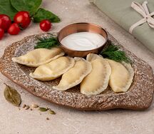 Вареники гречкой и с щеками