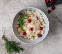 Капуста квашеная, рубленая с клюквой