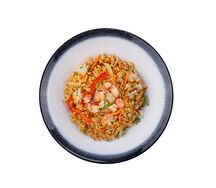 Рис чесночный с креветками