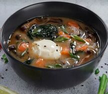 Мисо суп сливочный с лососем