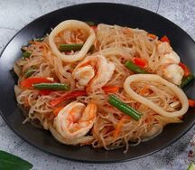 Лапша Рисовая (фунчоза)  с морепродуктами