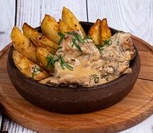Чкмерули с картофелем
