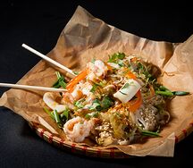 Лапша фунчоза с морепродуктами
