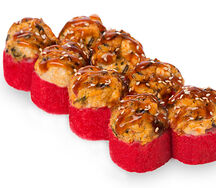 Запеченный ролл Калифорния с лососем