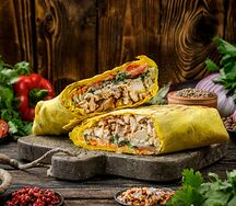 Шаурма микс со свининой и курицей в сырном лаваше