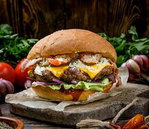 Барбекю бургер с говядиной