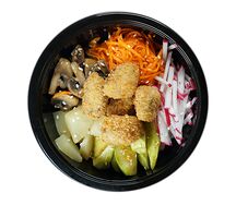 Поке с креветками фри