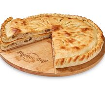 Осетинский пирог курица, сыр, грибы