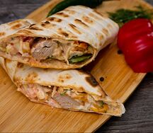 Шашлык в лаваше с курицей