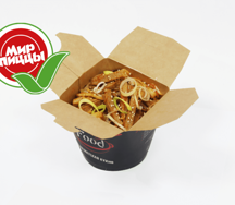 Удон со свининой в кисло-сладком соусе