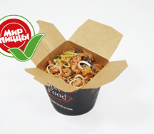 Фунчёза с креветками в чили-имбирном соусе