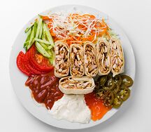 Шаурма на тарелке