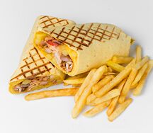 Гиро в сырном лаваше 