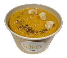 Суп-пюре Курица с запеченным чесноком