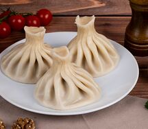 Хинкали с сыром и зеленью
