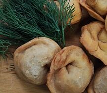 Жареные пельмени