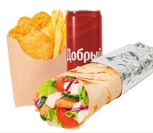Шаурма, закуска и напиток