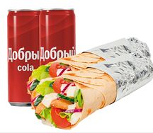 Два денера + два напитка 