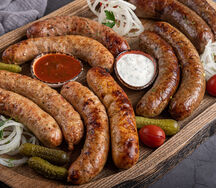 Колбаски куриные с беконом