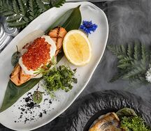 Семга в сливочно-икорном соусе