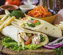 Шаурма с ветчиной и сыром