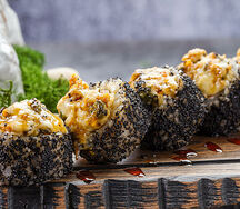 Запеченный ролл с мидиями