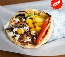 Гиро с говядиной в греческой пите