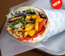 Гиро с курицей в греческой пите