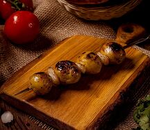 Шашлык из мини-картофеля с курдюком
