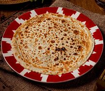 Кутаб с мясом и грибами 