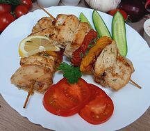 Шашлык из индейки гриль на шпажке