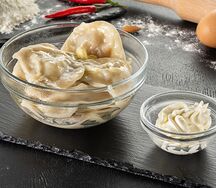 Вареники с сыром и шпинатом