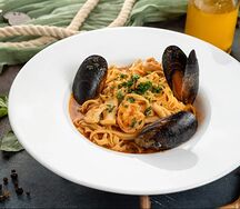 Лингвини с морепродуктами