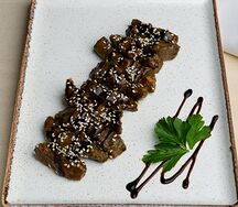 Печень говядины в соусе терияки