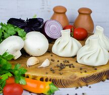 Хинкали с грибам
