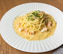Спагетти с креветками