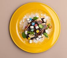 Панкейки с бананом и шоколадом