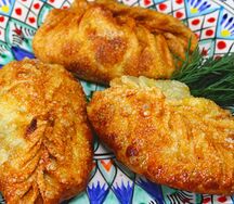 Манты жареные с бараниной