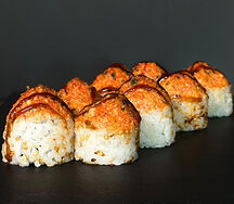 Ролл запеченный с тунцом и мидиями