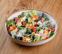 Салат с тигровыми креветками