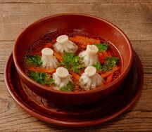 Суп с мини-хинкалями