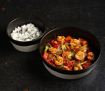 Креветки в соусе Пад Тай с рисом