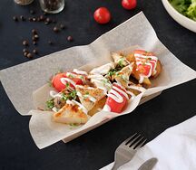 Жаркое из курочки су-вид с томатами конкассе в соусе ранч